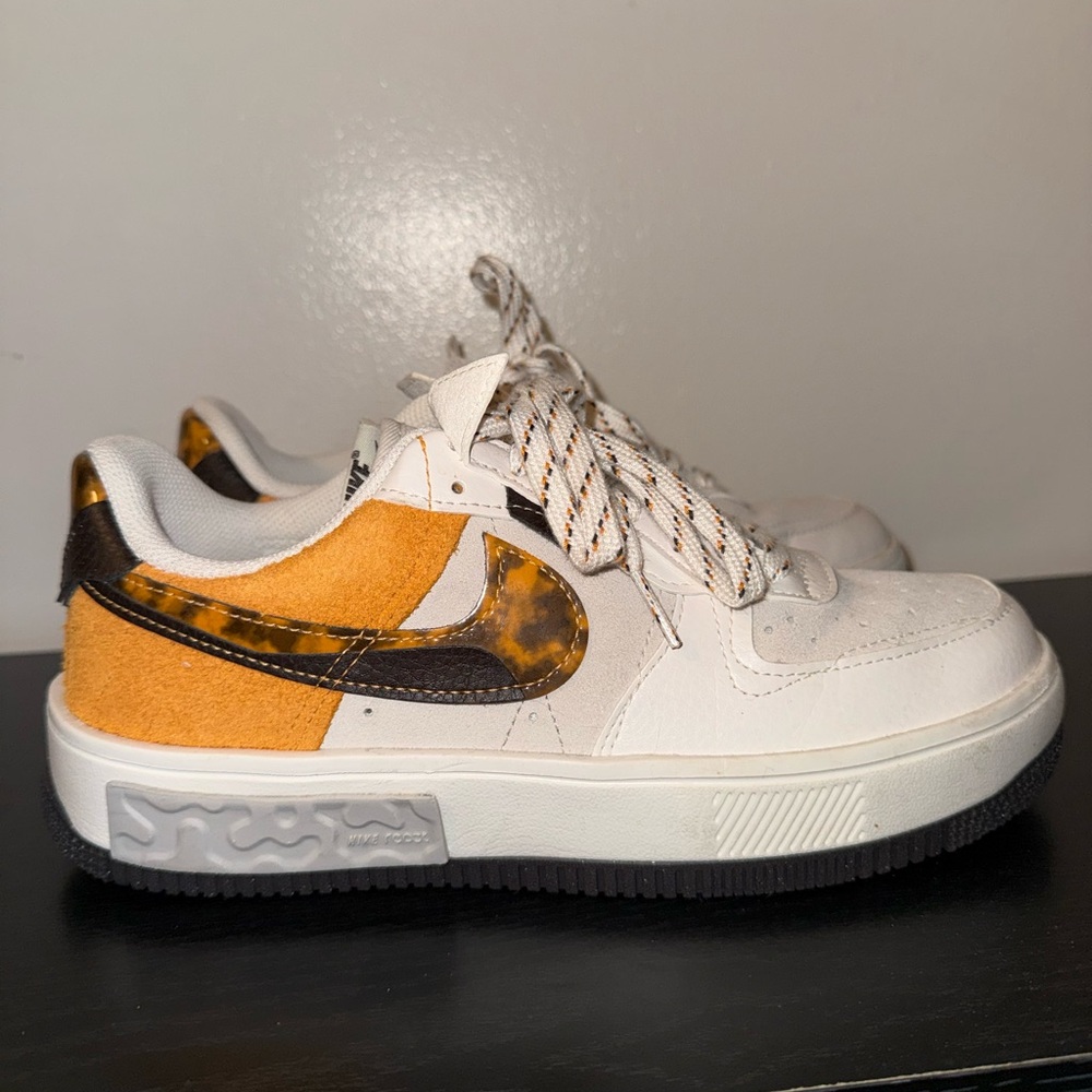 Nike White and Orange Sneakers